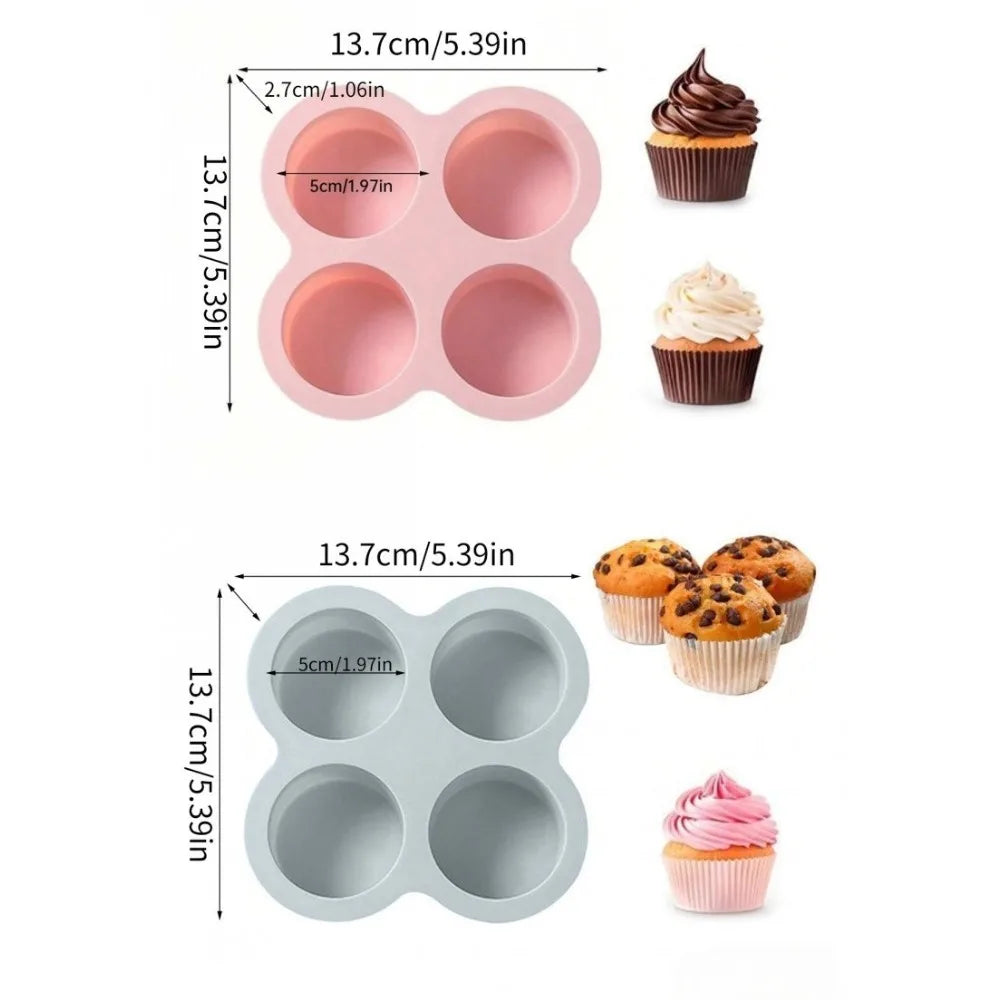 4-Cavity Silicone Egg & Muffin Mold – Non-Stick Air Fryer Baking Silicone Baking Mold Nixie