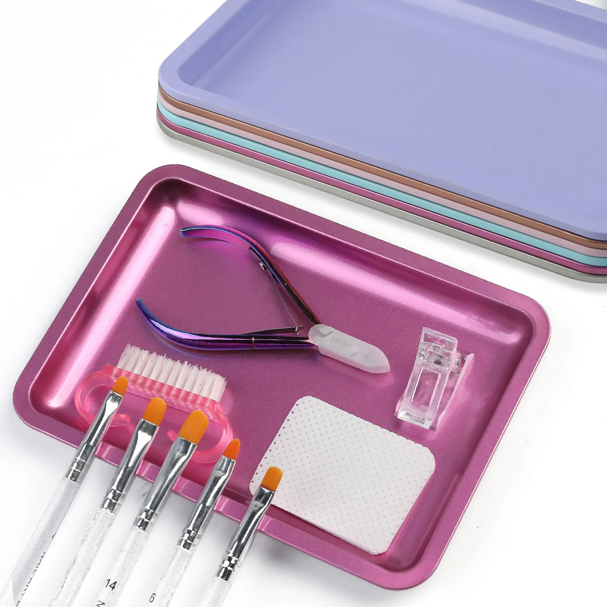 Stainless Steel Nail Art Storage Tray | Manicure Organizer Nail Art Organizer Tray Nixie