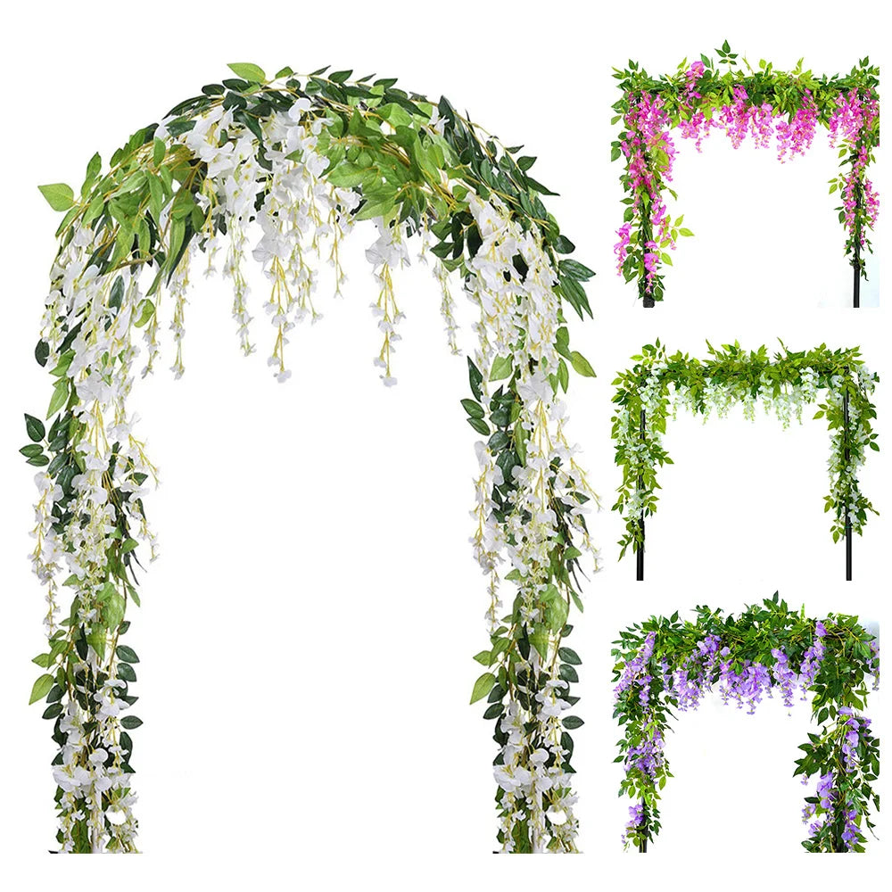 Artificial Wisteria Garland Vine – Silk Hanging Flower Decor Artificial Flower Garland Nixie