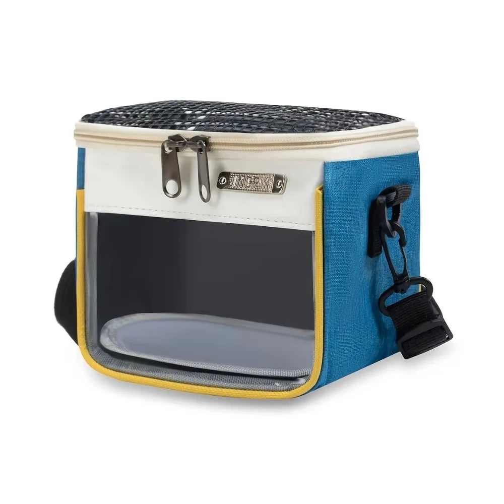 Breathable Small Pet Carrier Bag for Hamsters & Tiny Animals Small Pet Carrier Bag Nixie Blue