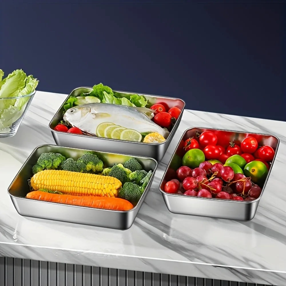 10-Piece Stainless Steel Food Storage Container Set | Meal Prep Food Storage Containers Nixie