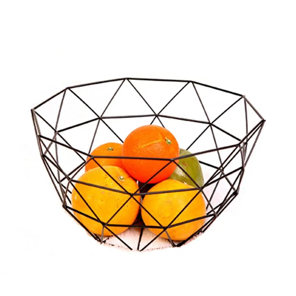 Black Gold Iron Fruit Basket – Multi-Size Kitchen Storage