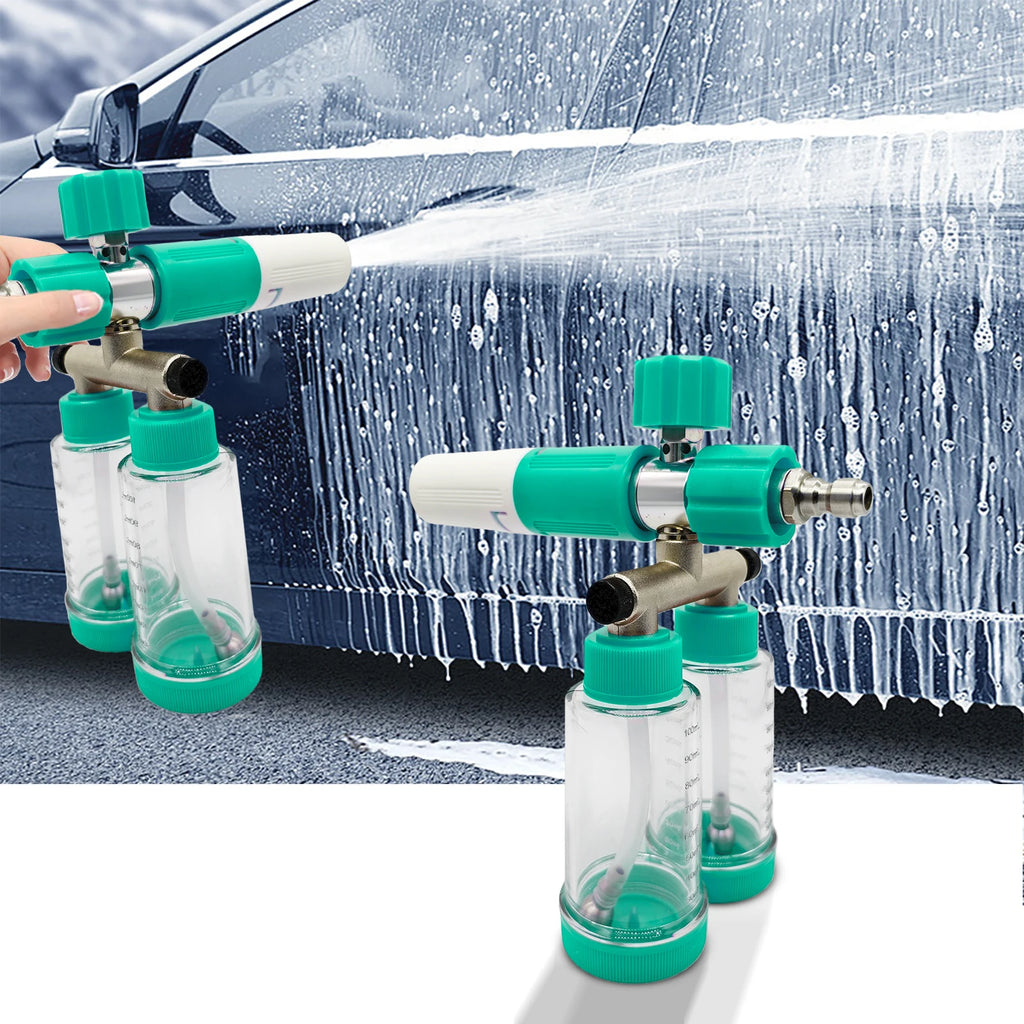 VKTECH 100ML Dual-Kettle Snow Foam Lance Car Wash Sprayer Foam Spray Lance Nixie