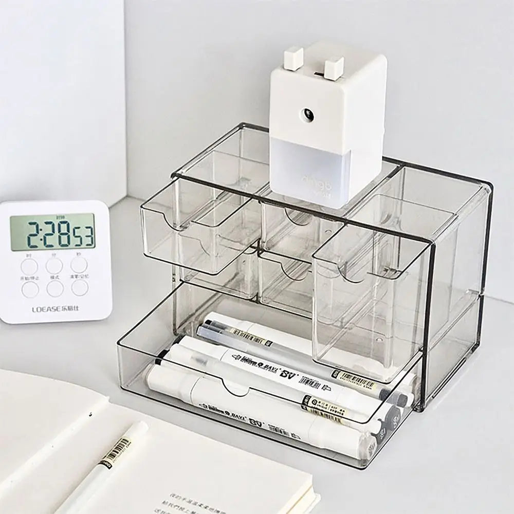 Transparent Drawer Storage Box – Stackable Plastic Organizer