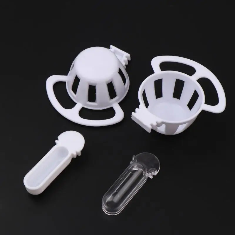 4Pcs Bird Food Cup Egg Tray Feeder for Canary Finch Parrot Bird Feeder Cup Nixie