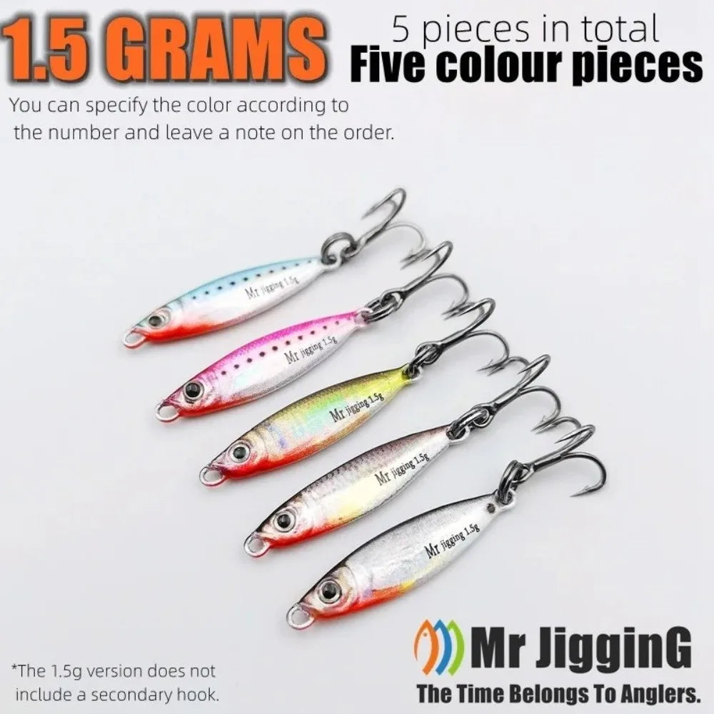 Micro Metal Jig Spoon Lure 1.5g 3g 5g – 3D Cast Fishing Bait Metal Fishing Lure Nixie