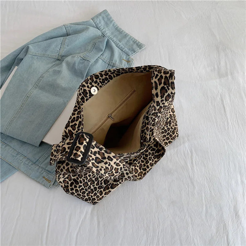Leopard Print Large Capacity Crossbody Tote Shoulder Bag Crossbody Shoulder Bag Nixie