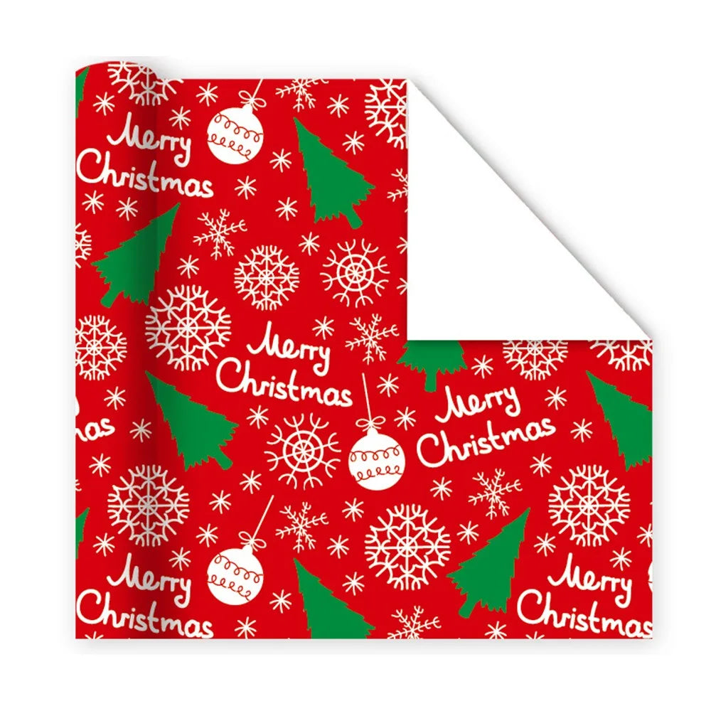Vintage Christmas Gift Wrapping Paper – Santa & Tree DIY Craft Gift Wrapping Paper Nixie 7