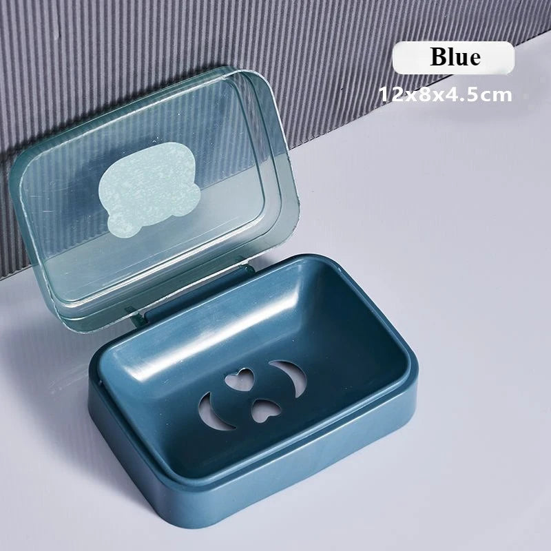 Flip-Top Drainable Soap Dish with Lid – Minimalist Design Soap Dish Nixie