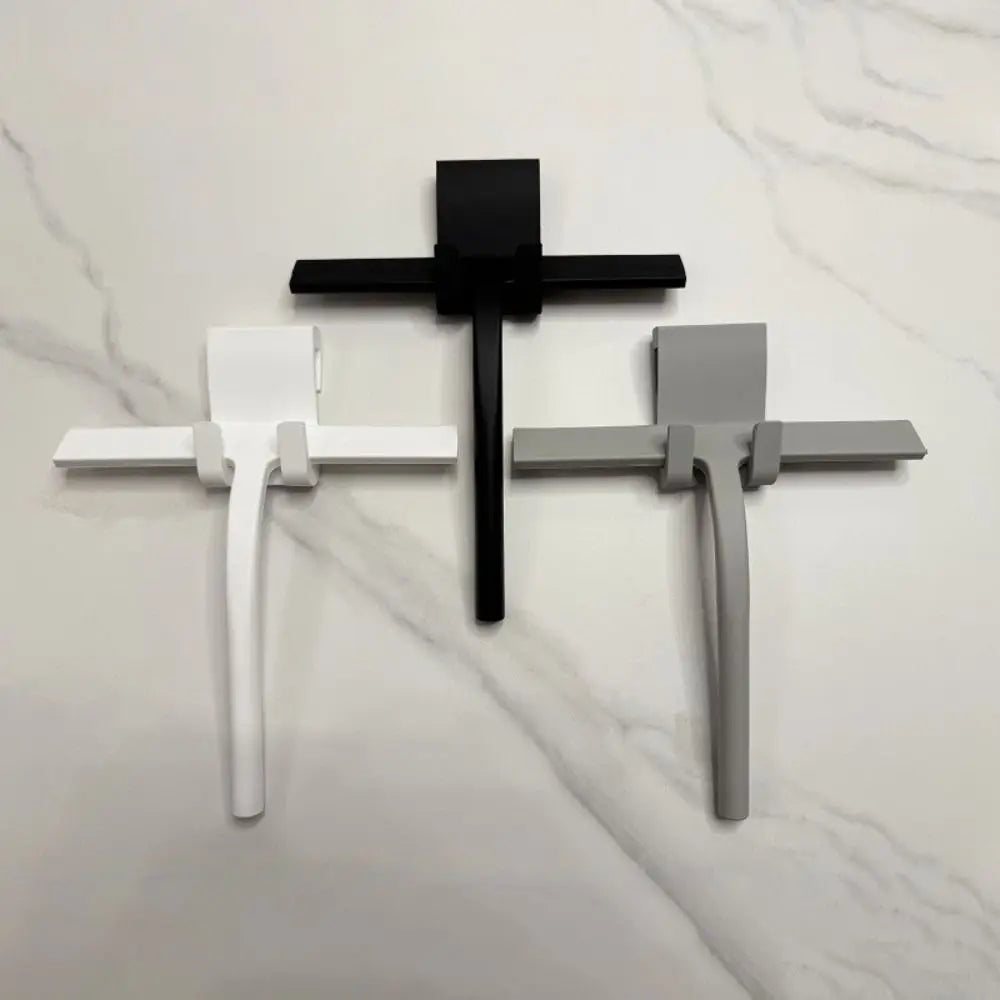 Metal Shower Squeegee with Hook – Silicone Window Scraper