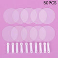 50Pcs Mini Transparent Blank DIY Hand Fans – Party Favors & Crafts DIY Craft Fans Nixie 50PCS