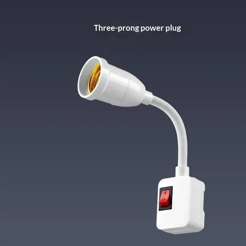 Flexible Gooseneck E27 Lamp Holder with Switch & EU Plug
