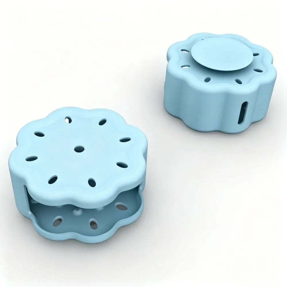 Silicone Hanging Fragrance Box – Flower Shape, Reusable Fragrance Holder Nixie Blue