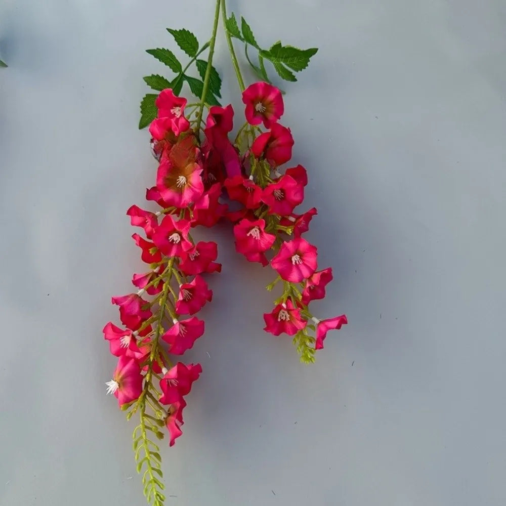 Pink Artificial Larkspur Silk Flowers – 2-Fork Faux Floral Stems Artificial Silk Flowers Nixie