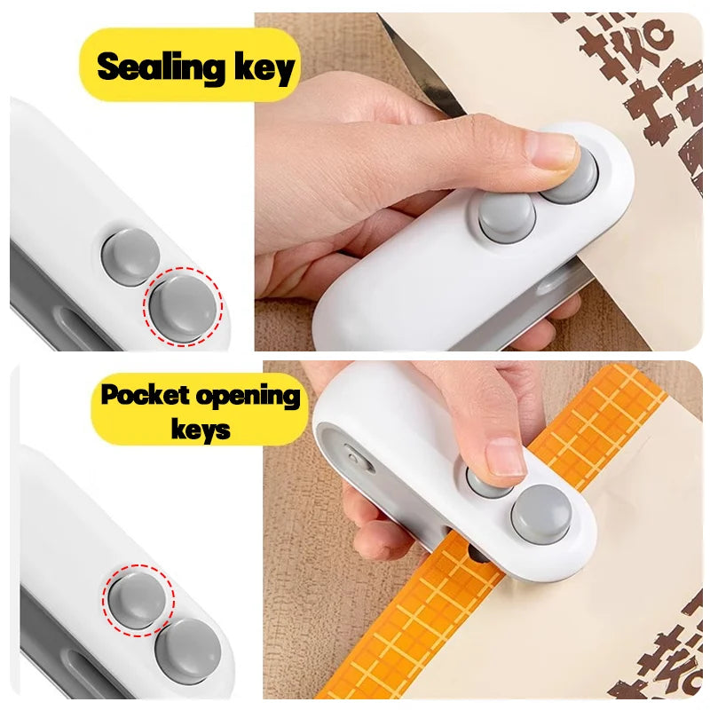 Mini 2-in-1 Rechargeable Bag Sealer with Cutter USB-C Bag Sealer Nixie