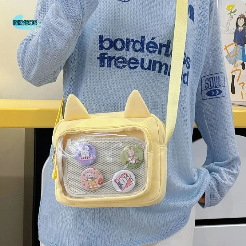 Japanese Transparent Itabag Y2K Nylon Crossbody Shoulder Bag Crossbody Shoulder Bag Nixie