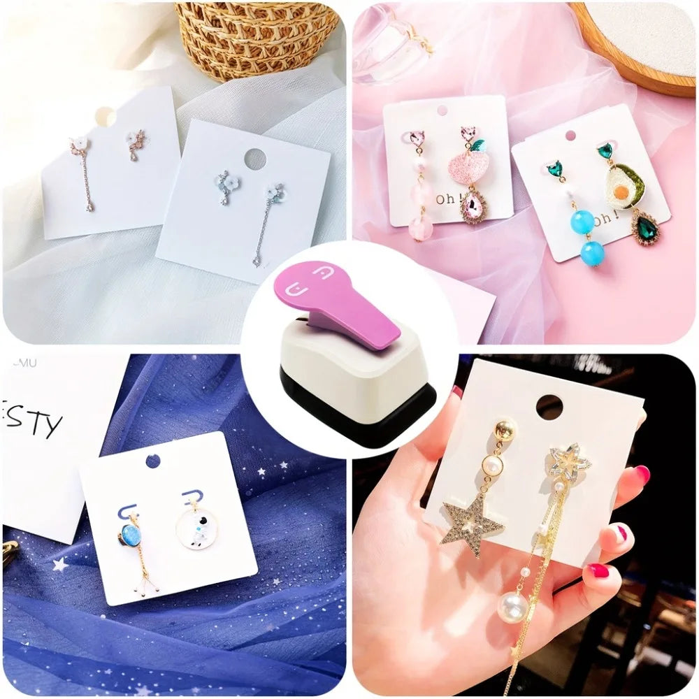 Earring Card Hole Punch – Portable Metal DIY Punching Tool Craft Hole Punch Nixie