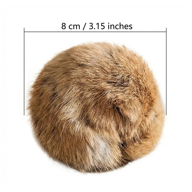 Catnip Faux Fur Cat Toy Balls – 1/2/3/6 Pack, 8cm