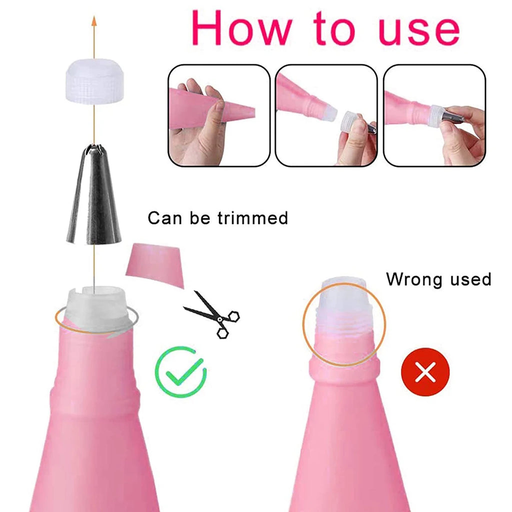 21-Piece Piping Bags & Tips Set – Cake Decorating Kit Cake Decorating Kit Nixie