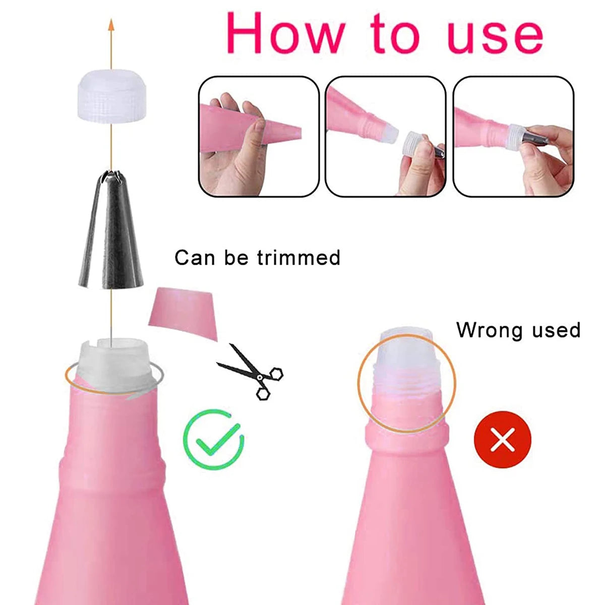 21-Piece Piping Bags & Tips Set – Cake Decorating Kit Cake Decorating Kit Nixie