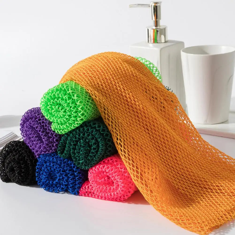 Silver Ion Exfoliating Body Scrubber Dual-Sided Mesh Bath Towel