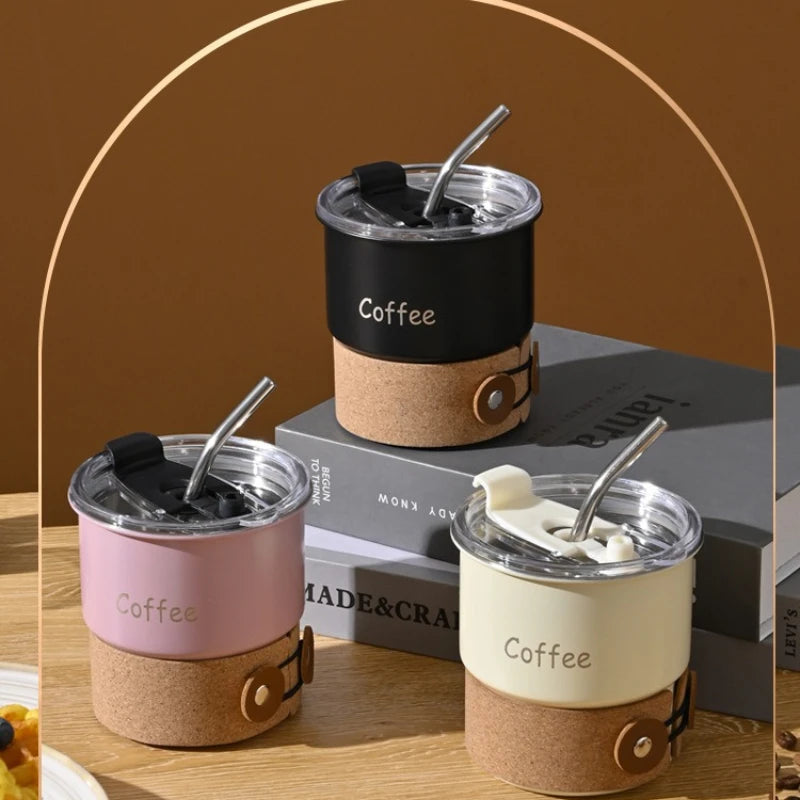 304 Stainless Steel Travel Coffee Tumbler with Straw & Lid Travel Coffee Tumbler Nixie