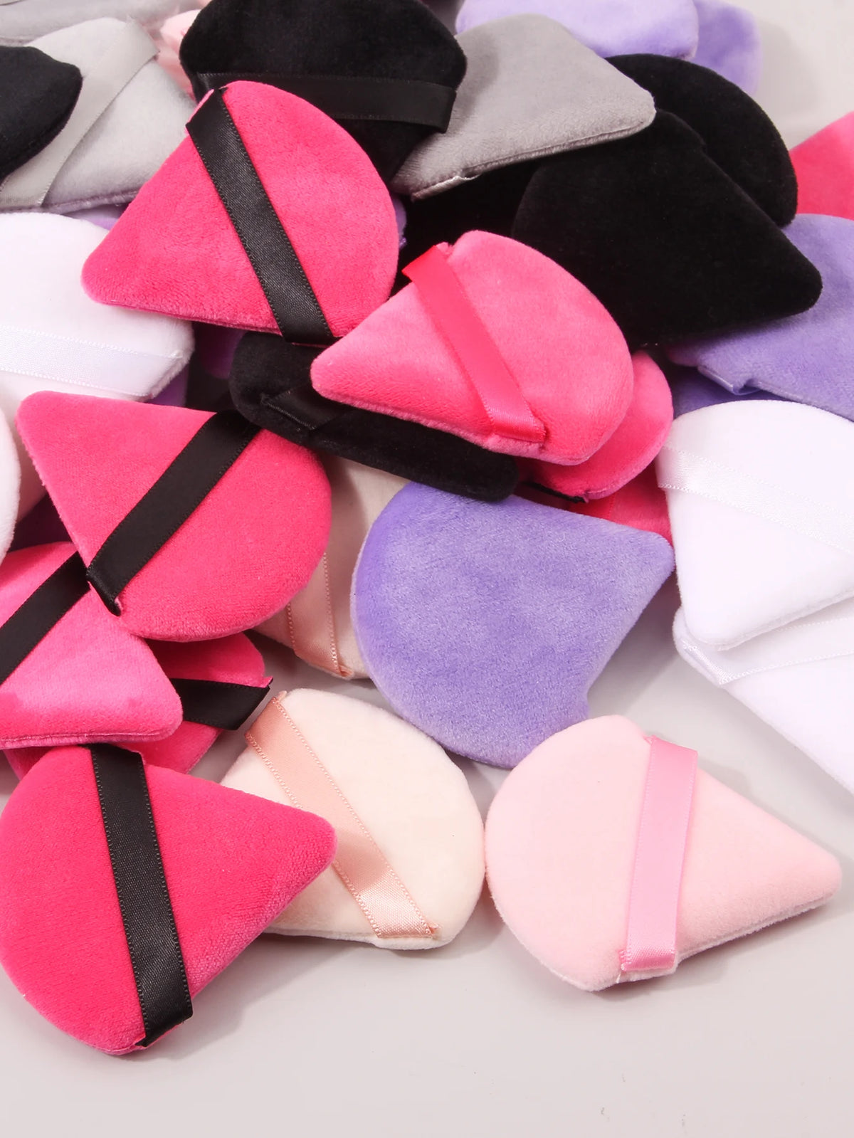 50PCS Triangular Powder Puff Makeup Sponge Set – Multi-Color Makeup Powder Puff Nixie