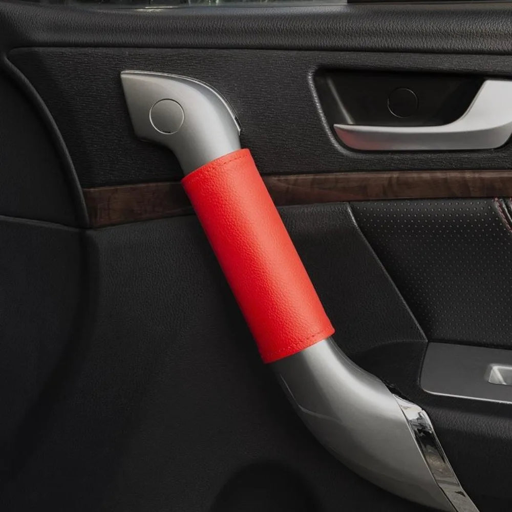 2PCS PU Leather Door Handle Cover – Anti-Slip Grip Protector