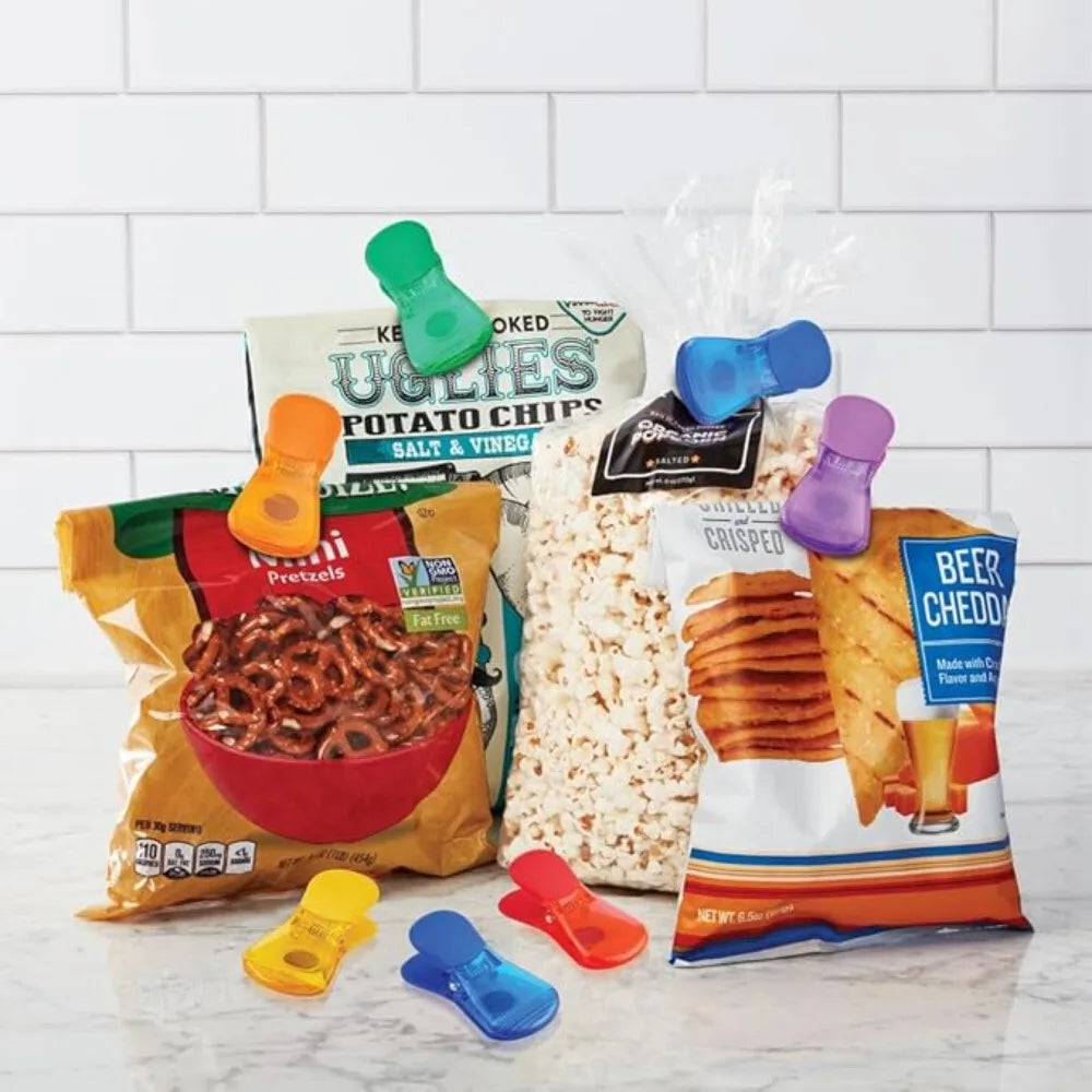 6-Pack Magnetic Kitchen Bag Clips – Food Sealing & Fridge Organizer Kitchen Bag Clips Nixie