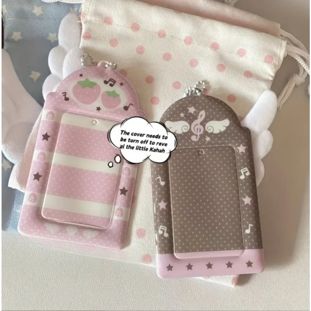 Strawberry Kpop Photocard Holder 3 Inch PVC Sleeve Case Photocard Holder Nixie