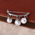 Pearl Pendant Brooch Unisex Corsage Pin – Gold & Silver Fashion Brooch Pin Nixie XL0529-2