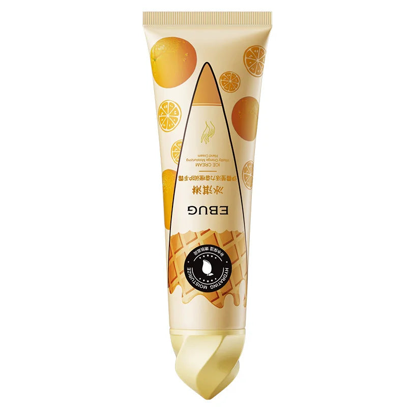Ice Cream Hand Cream – Peach Fragrance, Moisturizing 30g Hand Cream Nixie Orange