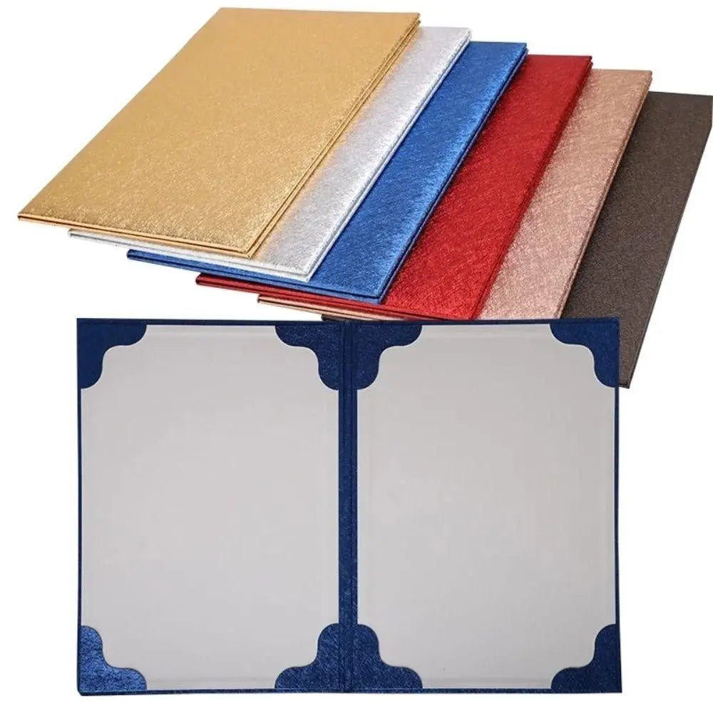 PU Leather Hardcover Document Folder A3/A4 Certificate Cover