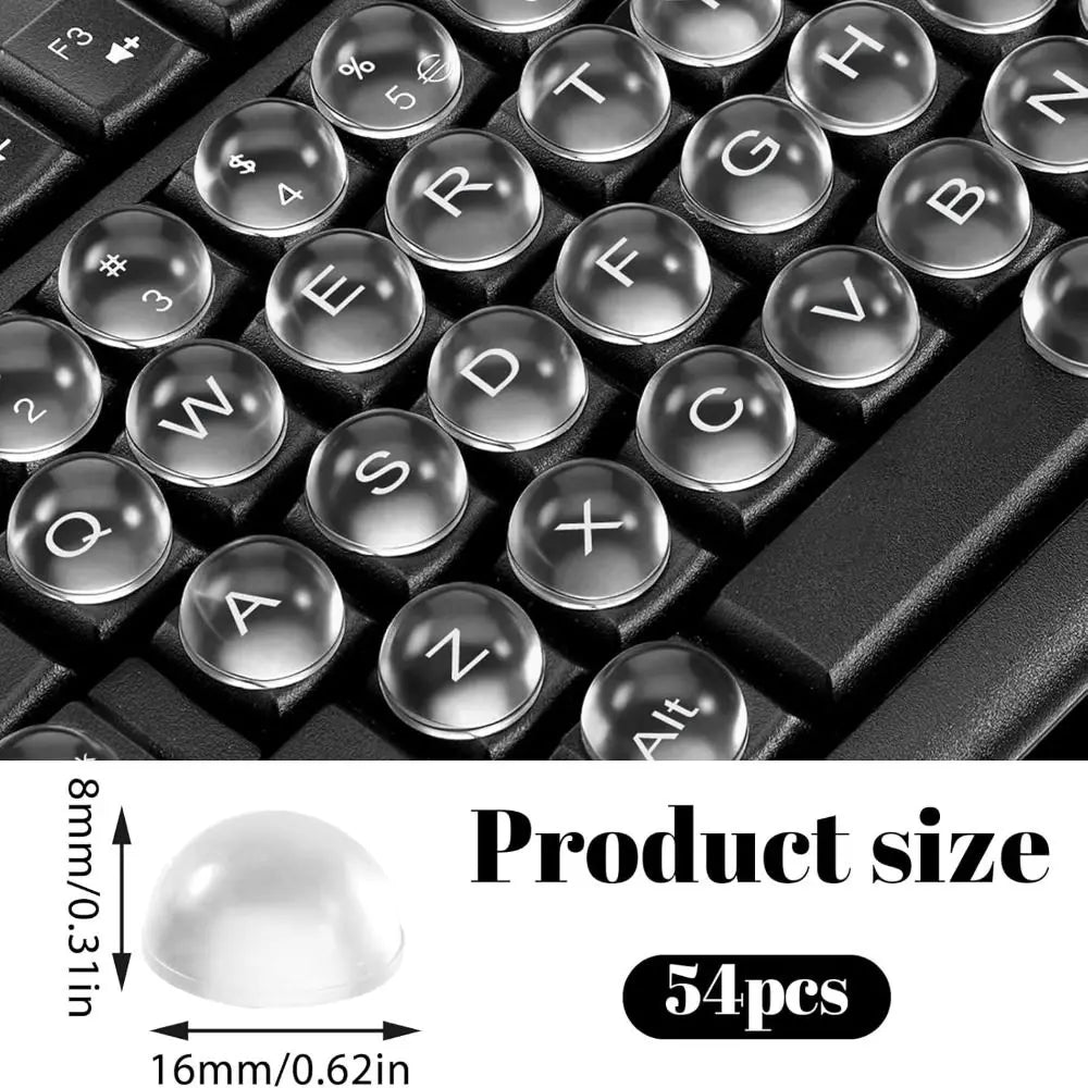 Clear Raised Silicone Keyboard Stickers for Long Nails 36–108 Pcs Nail Art Keyboard Stickers Nixie