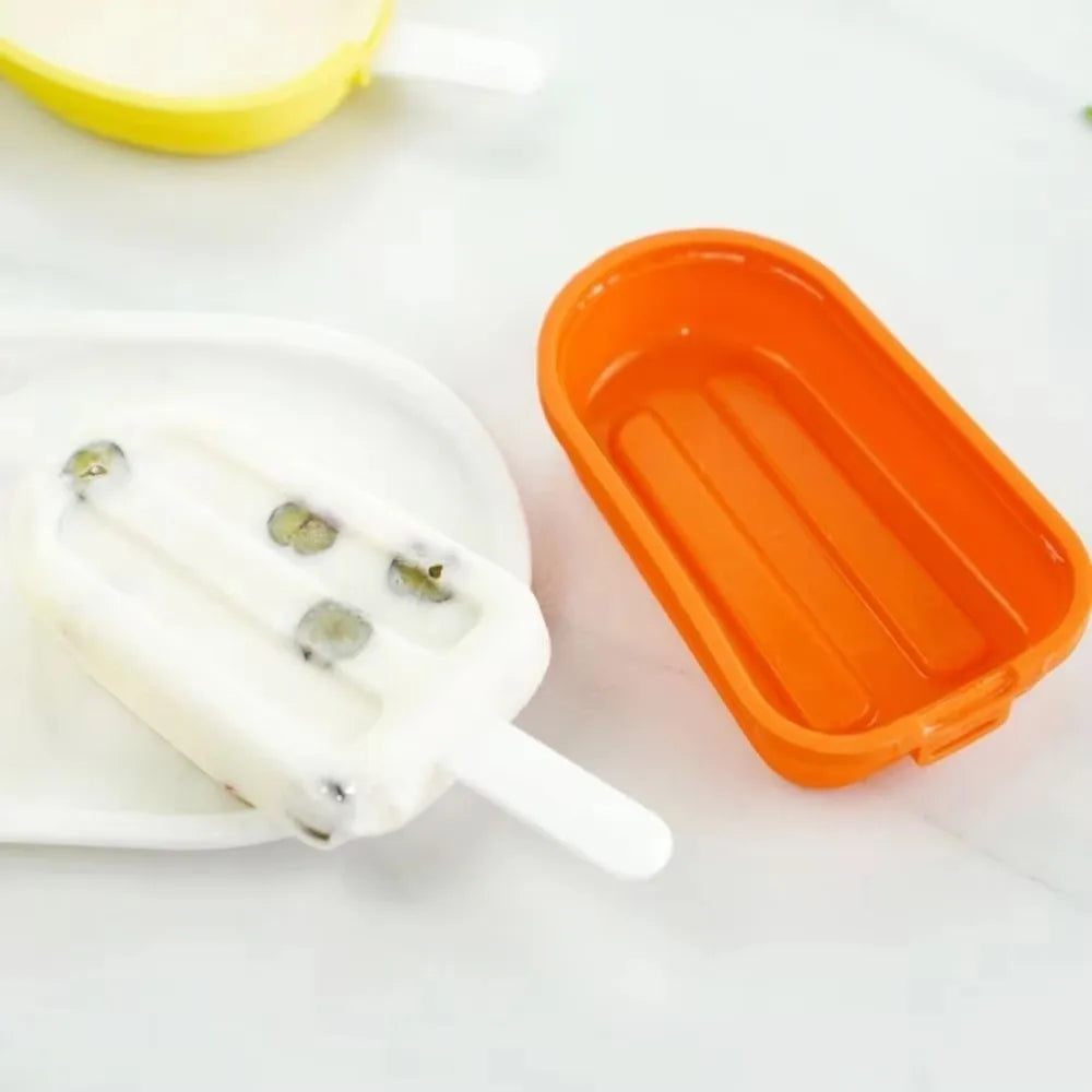 Silicone Popsicle Mould – Reusable Ice Lolly Maker with Lid & Sticks Popsicle Mould Nixie