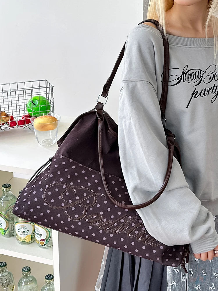 Women's Leopard Print Large Canvas Tote Bag | Drawstring Commuter Canvas Tote Bag Nixie