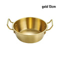 Stainless Steel Bowl with Handle – Korean Rice & Sauce Bowl Serving Bowl Nixie gold 13cm