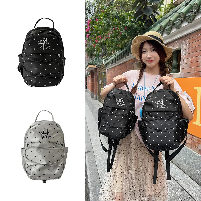 Korean Polka Dot Mini Backpack for Women – Stylish Commuter Bag Women's Mini Backpack Nixie