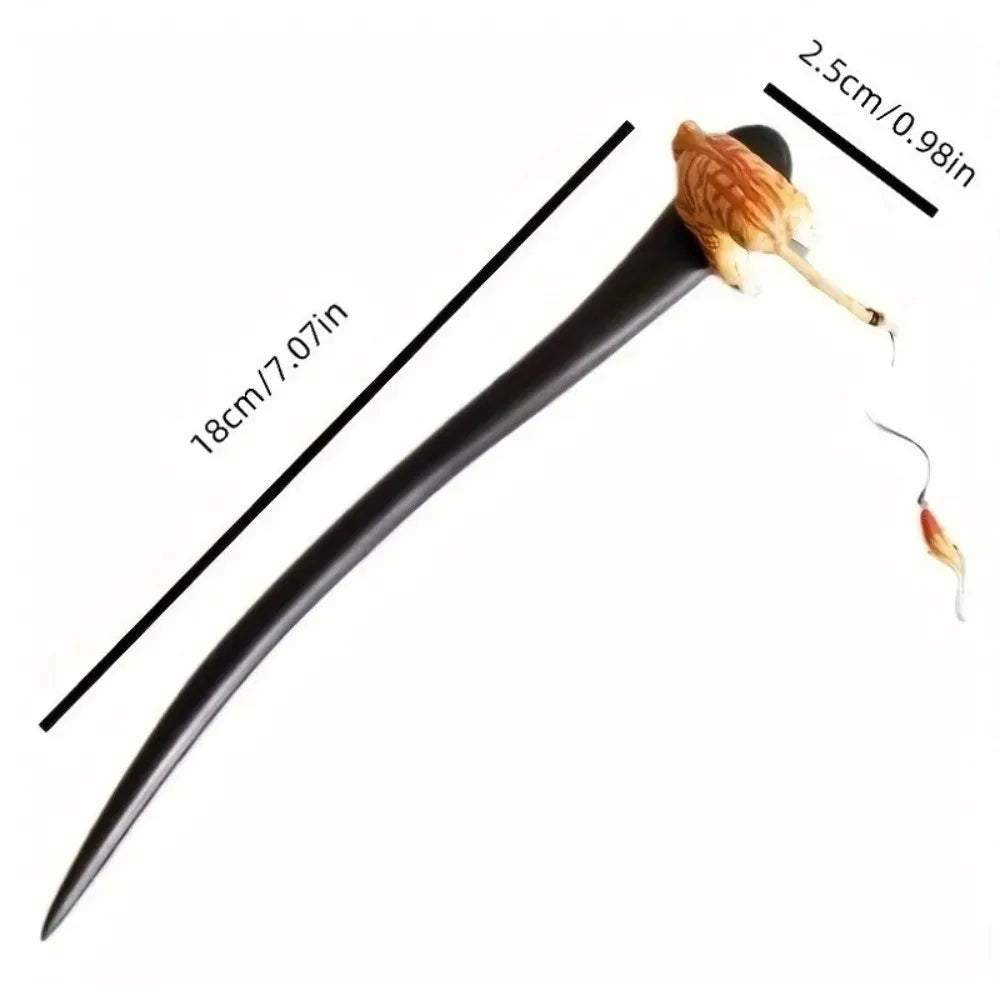 Retro Wooden Hair Stick Tassel Sandalwood Hanfu Accessory Wooden Hair Stick Nixie