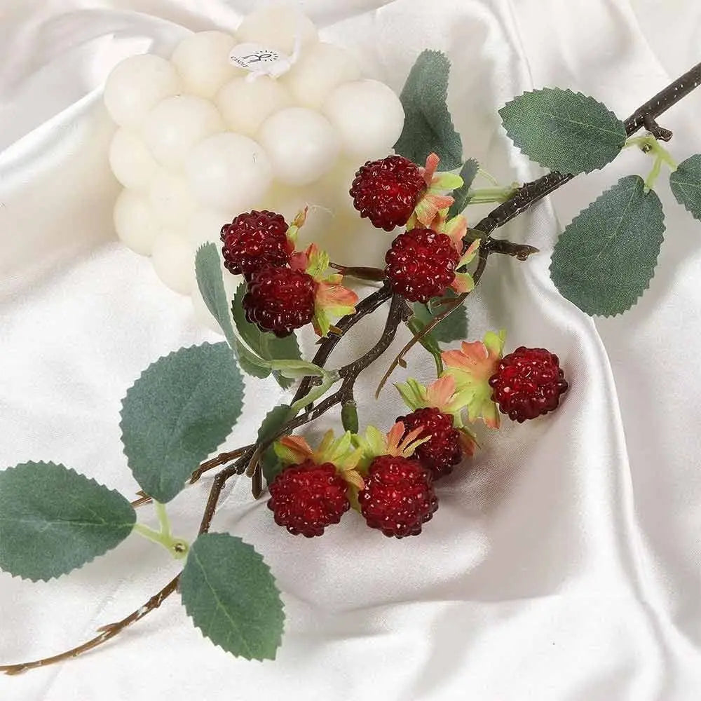 Raspberry Faux Berry Branches – Artificial Plant Décor Artificial Berry Branches Nixie
