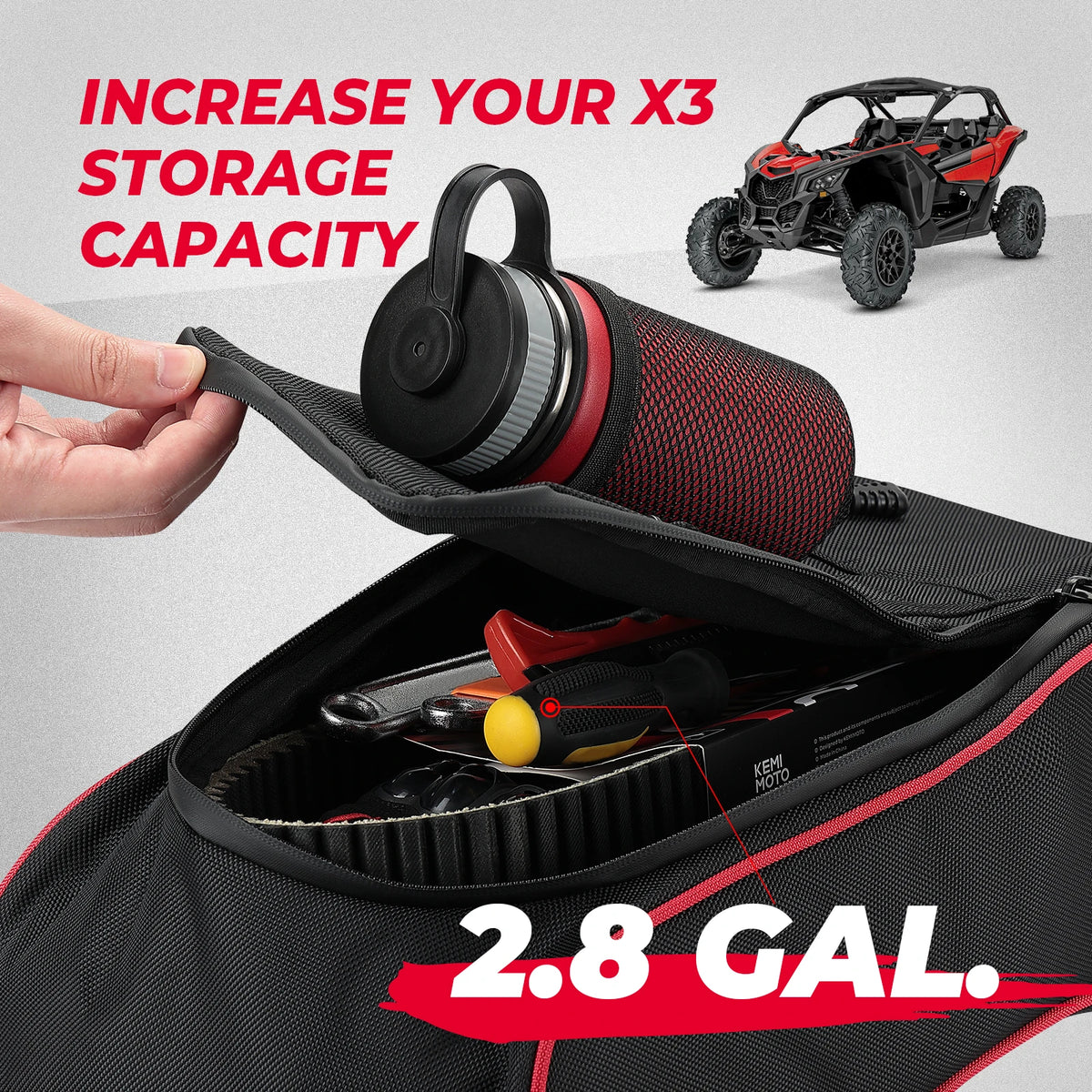 Can-Am Maverick X3 Center Console Storage Bag | KEMITOUR UTV Console Storage Bag Nixie