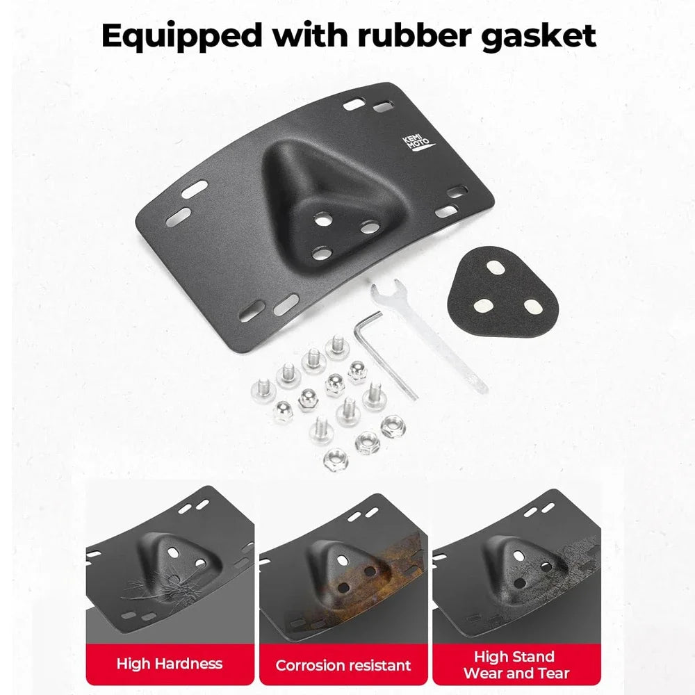 Motorcycle Curved Laydown License Plate Bracket | Softail Dyna License Plate Bracket Nixie