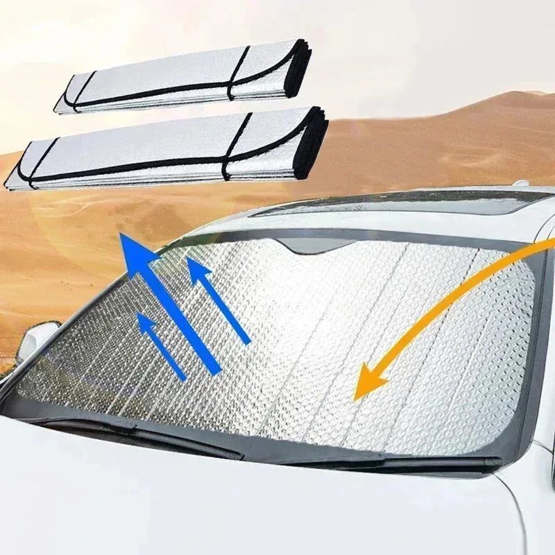Car Windshield Sunshade – Front & Rear UV Heat Insulation Visor Car Sun Shade Nixie