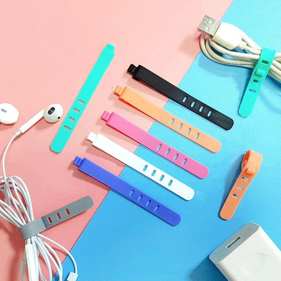 Reusable Silicone Cable Ties Cord Organizer – 4/12/20 Pack Silicone Cable Ties Nixie