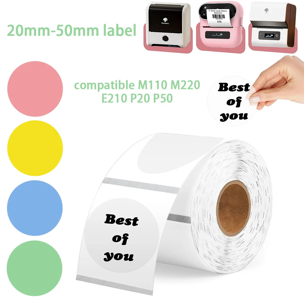 Thermal Label Sticker Paper 30–50mm | Phomemo M110 M220 M200 Thermal Label Sticker Nixie