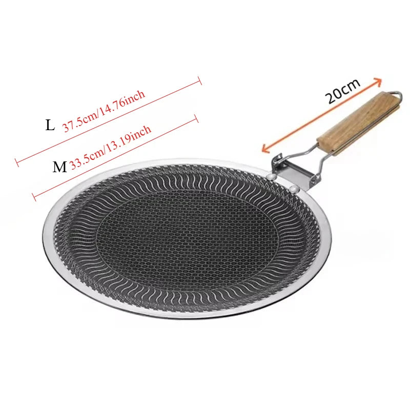 Honeycomb Non-Stick Stainless Steel Griddle Pan 34/38cm BBQ Griddle Pan Nixie