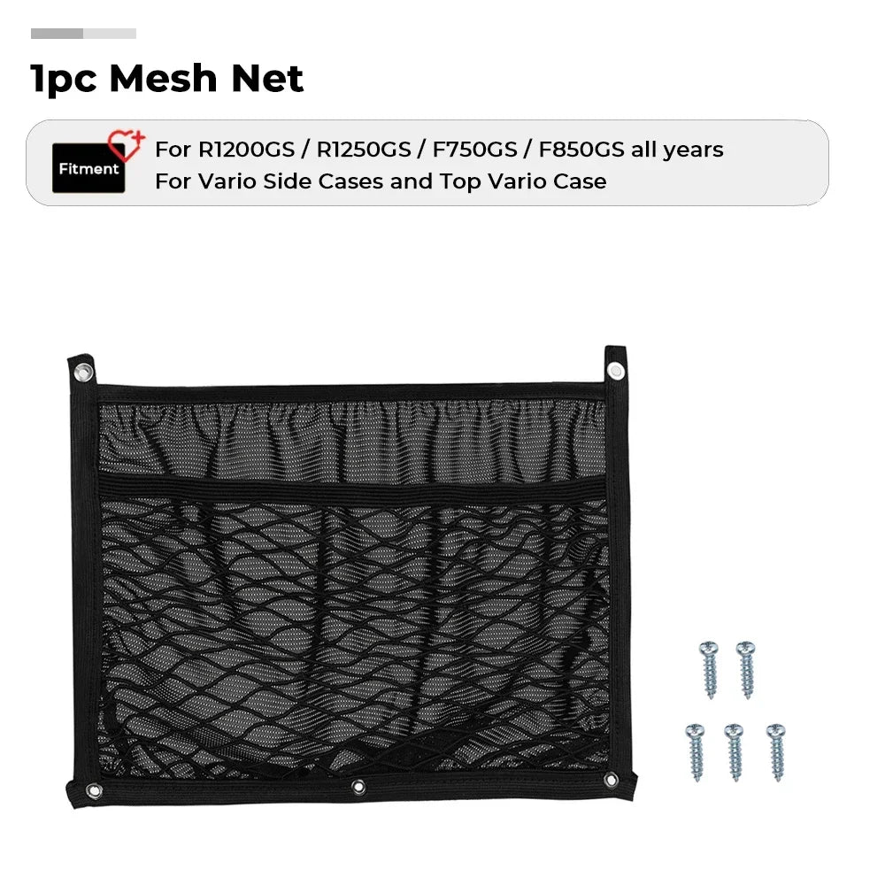 BMW Vario Case Cargo Mesh Net Storage Organizer – GS Models Motorcycle Pannier Organizer Nixie 1 Cargo mesh net