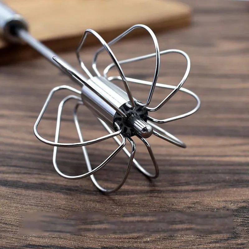 Semi-Automatic Manual Egg Beater Stainless Steel Cream Mixer Manual Egg Beater Nixie