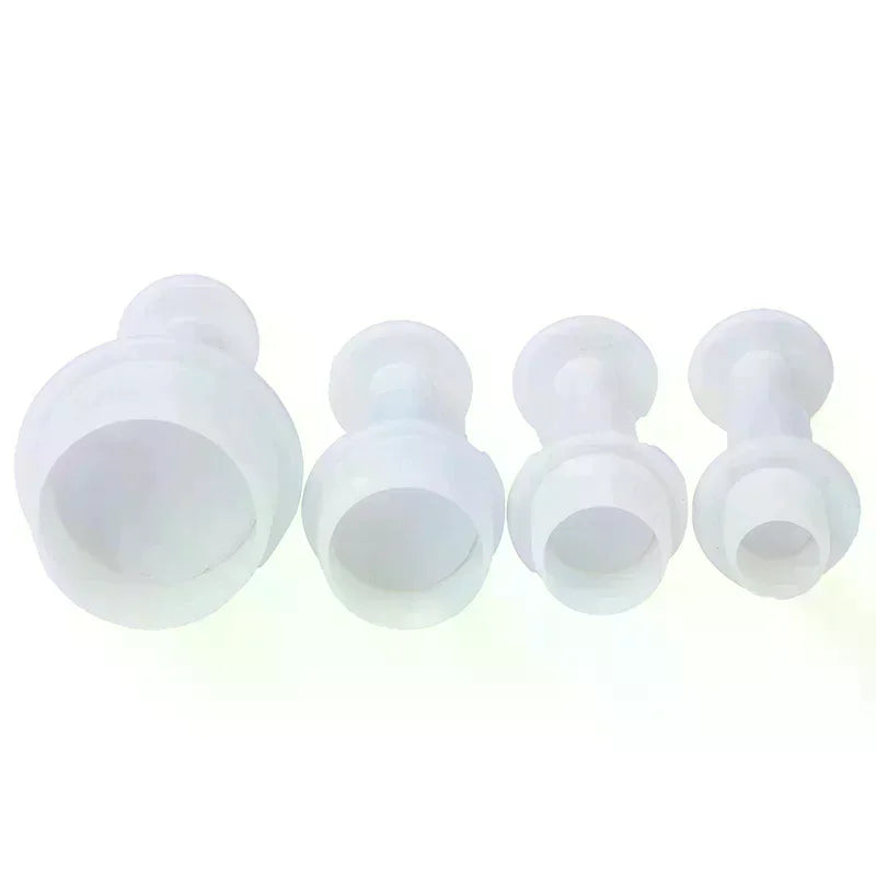 4-Piece Round Cookie Cutters & Fondant Cake Decorating Molds Cookie Cutter Set Nixie