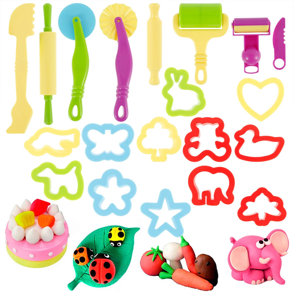 Kids Play Dough Tool Kit – Animal Molds, Cutters & Rolling Pins Kids Clay Tool Kit Nixie